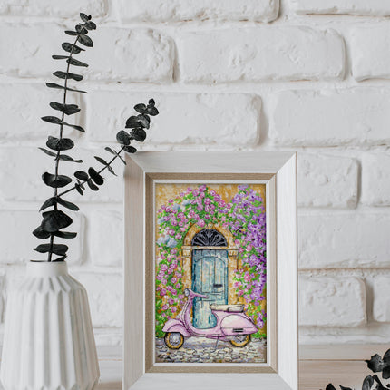 DIY Cross Stitch Kit "La Dolce Vita" 6.3x9.8 in