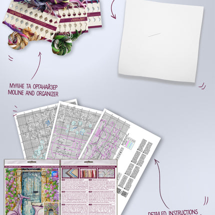 DIY Cross Stitch Kit "La Dolce Vita" 6.3x9.8 in