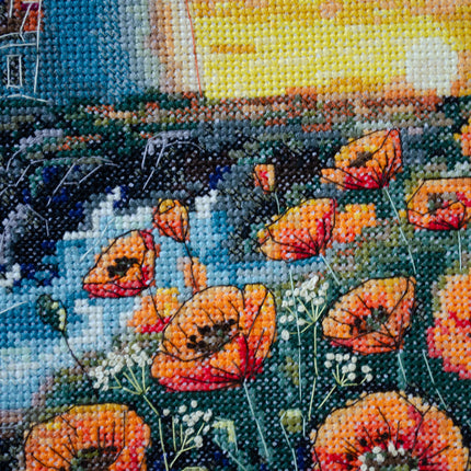 DIY Cross Stitch Kit "Silence has color" 9.1x10.2 in