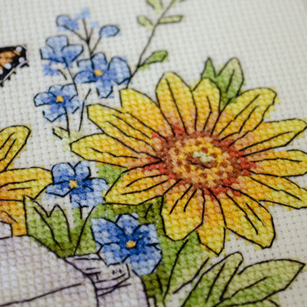 DIY Cross Stitch Kit "Catch the Moment " 7.9x7.9 in