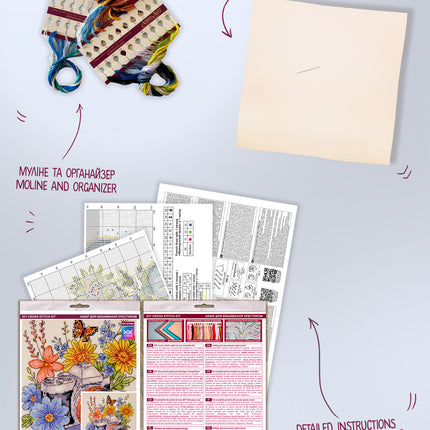 DIY Cross Stitch Kit "Catch the Moment " 7.9x7.9 in