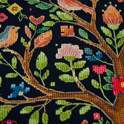 DIY Cross Stitch Kit "The Tree of Forest Tales" 11.8x11.8 in
