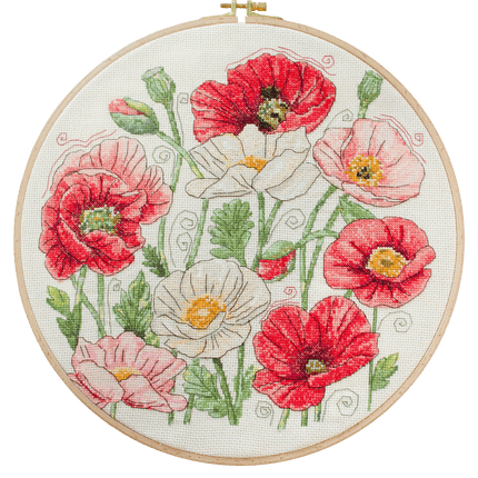 DIY Cross Stitch Kit "Poppins Bloom" 11.8x11.8 in