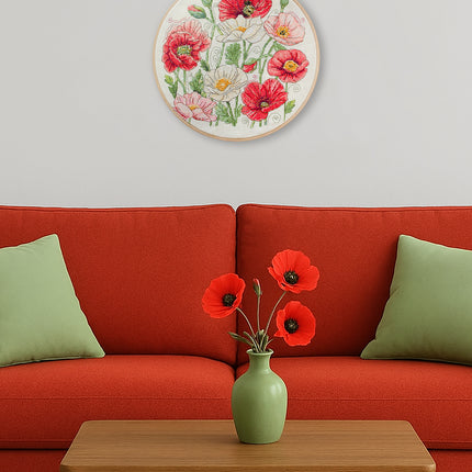 DIY Cross Stitch Kit "Poppins Bloom" 11.8x11.8 in