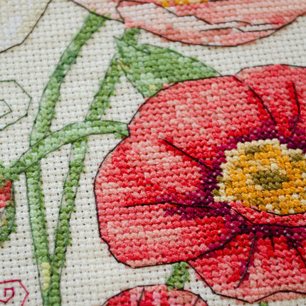 DIY Cross Stitch Kit "Poppins Bloom" 11.8x11.8 in