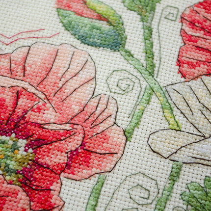 DIY Cross Stitch Kit "Poppins Bloom" 11.8x11.8 in