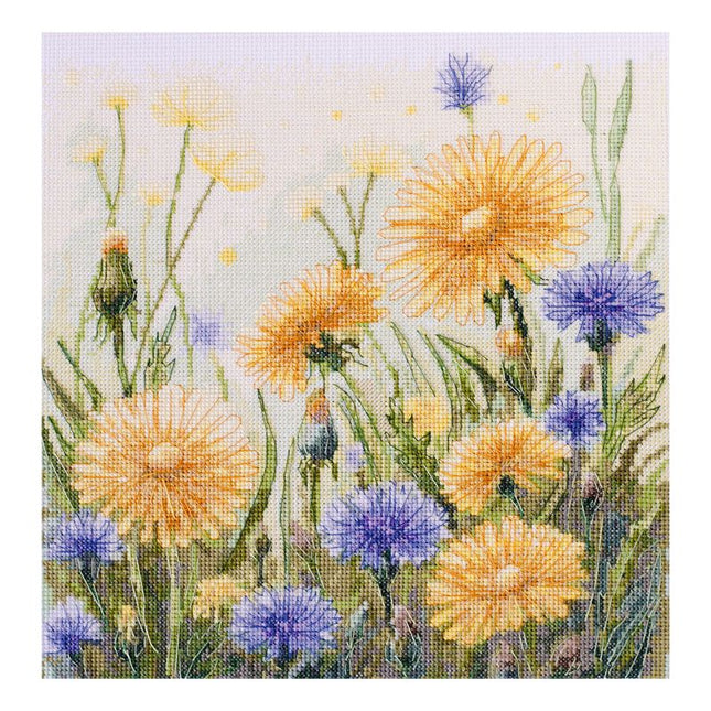 DIY Cross Stitch Kit "Whispering Grass" 10.2x10.2 in