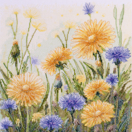 DIY Cross Stitch Kit "Whispering Grass" 10.2x10.2 in