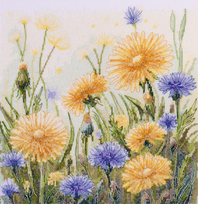 DIY Cross Stitch Kit "Whispering Grass" 10.2x10.2 in