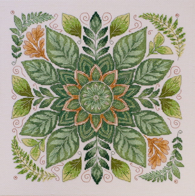 DIY Cross Stitch Kit "Dance of the leaves" 11.8x11.8 in