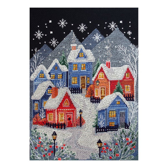 DIY Cross Stitch Kit " The night before Christma" 7.5x10.2 in