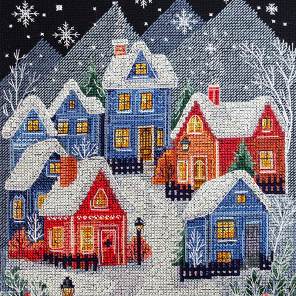 DIY Cross Stitch Kit " The night before Christma" 7.5x10.2 in