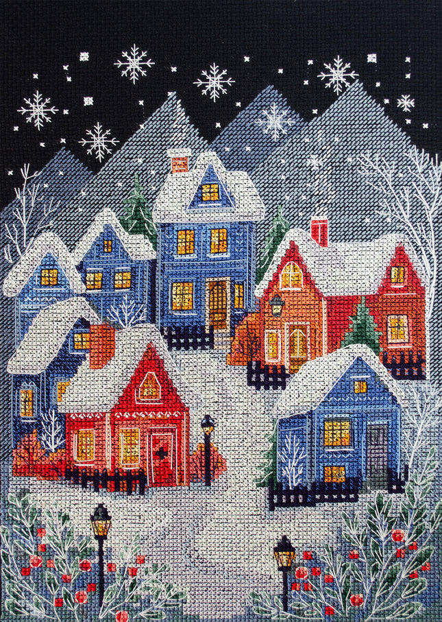 DIY Cross Stitch Kit " The night before Christma" 7.5x10.2 in