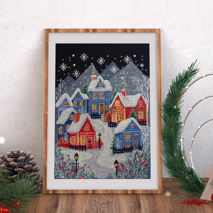 DIY Cross Stitch Kit " The night before Christma" 7.5x10.2 in