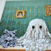 DIY Cross Stitch Kit "Domestic ghost" 5.9x9.1 in