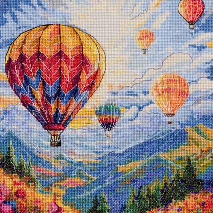DIY Cross Stitch Kit "Flight towards the sun" 9.8x11.4 in