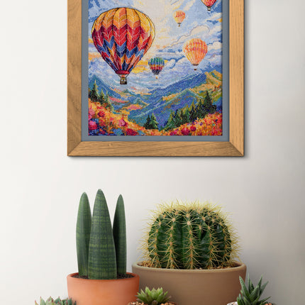 DIY Cross Stitch Kit "Flight towards the sun" 9.8x11.4 in