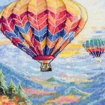 DIY Cross Stitch Kit "Flight towards the sun" 9.8x11.4 in