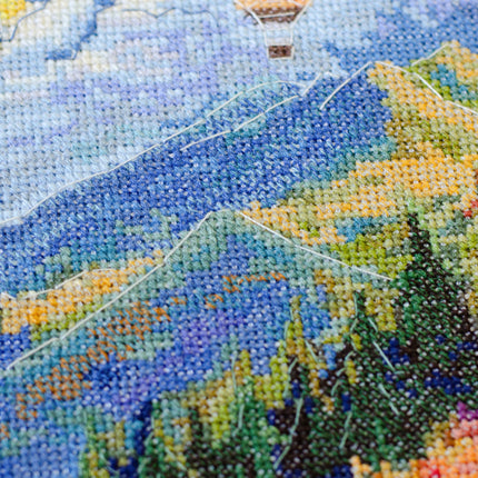 DIY Cross Stitch Kit "Flight towards the sun" 9.8x11.4 in