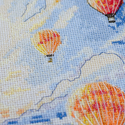 DIY Cross Stitch Kit "Flight towards the sun" 9.8x11.4 in