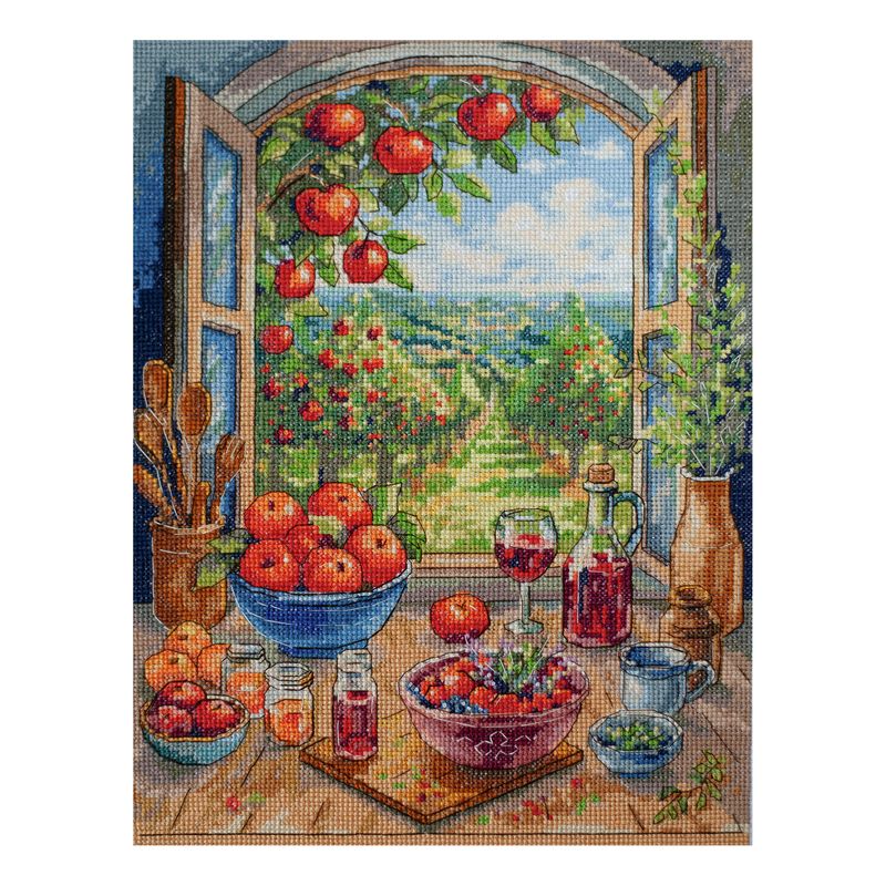 DIY Cross Stitch Kit " In the Apple Paradise" 9.4x12.6 in