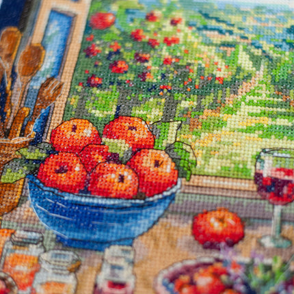 DIY Cross Stitch Kit " In the Apple Paradise" 9.4x12.6 in