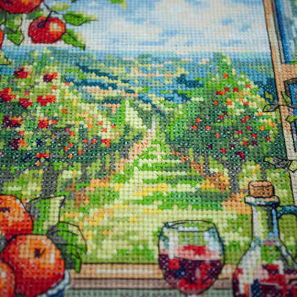 DIY Cross Stitch Kit " In the Apple Paradise" 9.4x12.6 in