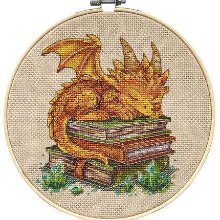 DIY Cross Stitch Kit "Keeper of Wisdom" 5.1x5.9 in