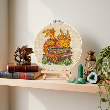 DIY Cross Stitch Kit "Keeper of Wisdom" 5.1x5.9 in