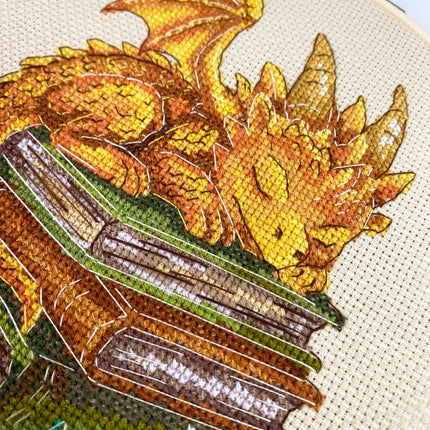 DIY Cross Stitch Kit "Keeper of Wisdom" 5.1x5.9 in