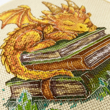 DIY Cross Stitch Kit "Keeper of Wisdom" 5.1x5.9 in