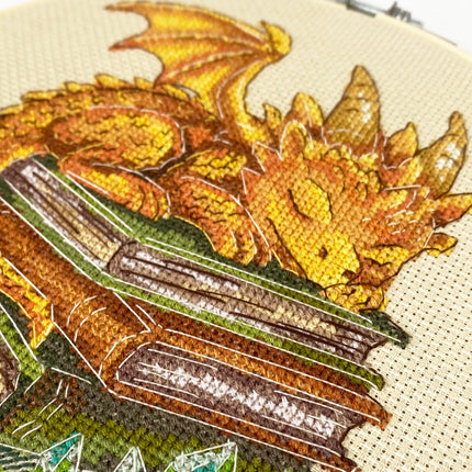DIY Cross Stitch Kit "Keeper of Wisdom" 5.1x5.9 in