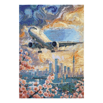 DIY Cross Stitch Kit " Above the sky" 6.7x9.1 in