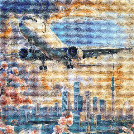 DIY Cross Stitch Kit " Above the sky" 6.7x9.1 in