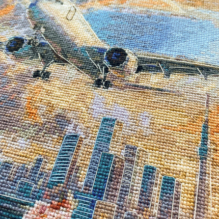DIY Cross Stitch Kit " Above the sky" 6.7x9.1 in