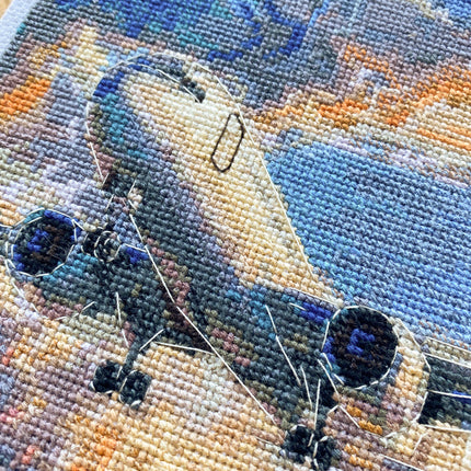 DIY Cross Stitch Kit " Above the sky" 6.7x9.1 in