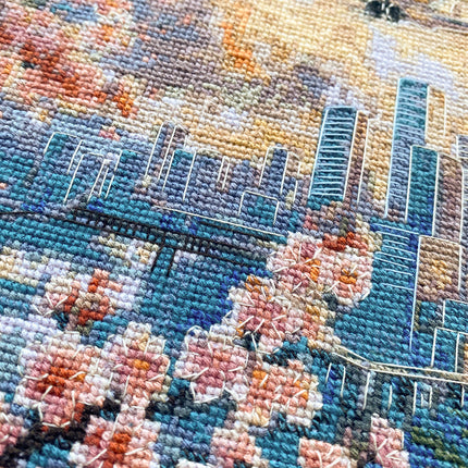 DIY Cross Stitch Kit " Above the sky" 6.7x9.1 in