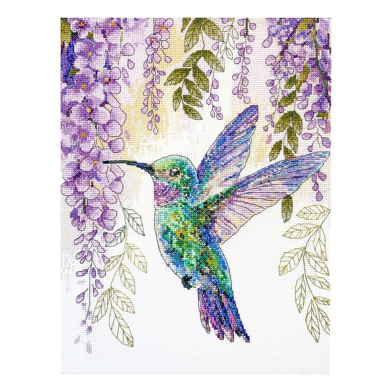 DIY Cross Stitch Kit "Cross-stitch kits The flight of the hummingbird" 9.8x11.8 in