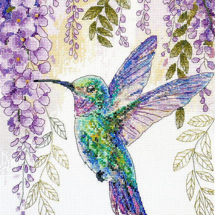DIY Cross Stitch Kit "Cross-stitch kits The flight of the hummingbird" 9.8x11.8 in