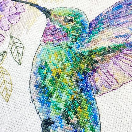 DIY Cross Stitch Kit "Cross-stitch kits The flight of the hummingbird" 9.8x11.8 in