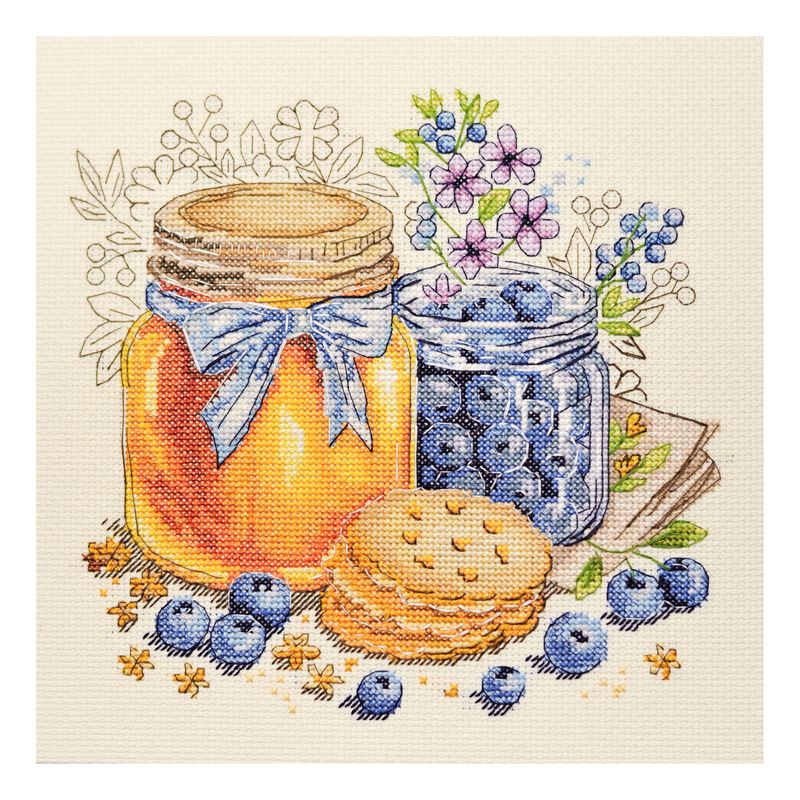 DIY Cross Stitch Kit "Taste of Summer" 7.5x7.5 in