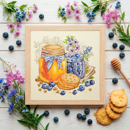 DIY Cross Stitch Kit "Taste of Summer" 7.5x7.5 in