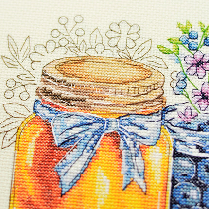 DIY Cross Stitch Kit "Taste of Summer" 7.5x7.5 in