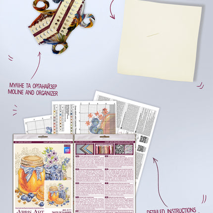 DIY Cross Stitch Kit "Taste of Summer" 7.5x7.5 in