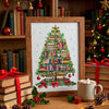 DIY Cross Stitch Kit "Reader's Christmas tree " 5.5x8.7 in