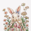 DIY Cross Stitch Kit "Easter bunny waiting" 6.7x9.4 in