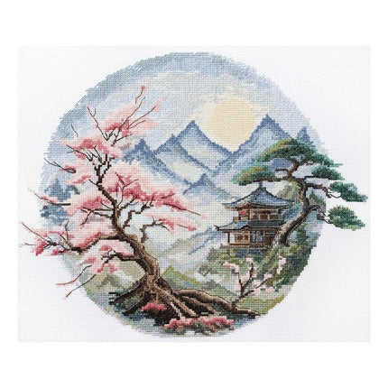 DIY Cross Stitch Kit "A quiet place" 13.4x11.0 in