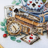 DIY Cross Stitch Kit "The mad tea party" 7.1x6.7 in