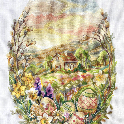 DIY Cross Stitch Kit "The Easter Miracle" 6.7x9.4 in