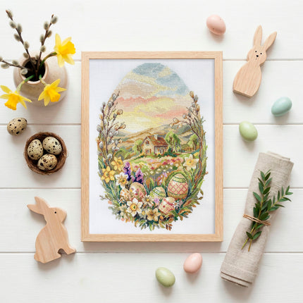 DIY Cross Stitch Kit "The Easter Miracle" 6.7x9.4 in